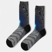 Chaussette Illusion optique d'impression Zebra, (Gauche)