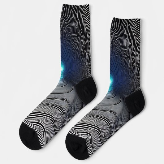 Chaussette Illusion optique d'impression Zebra, (Gauche)