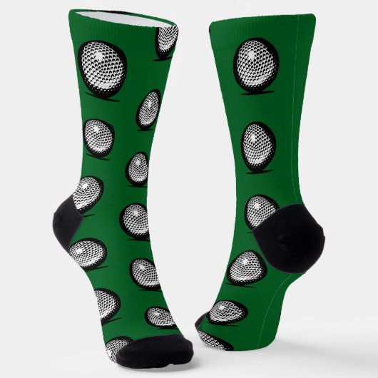 Chaussette Illustration de balle de golf (Angulaire)