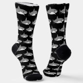 Chaussette Illustration de dessin de requin cool (Angulaire)