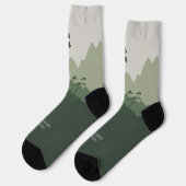 Chaussette Illustration de la nature du texte personnalisé (Gauche)