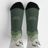 Chaussette Illustration de la nature du texte personnalisé (Haut)