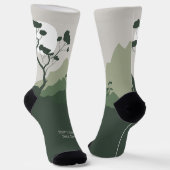 Chaussette Illustration de la nature du texte personnalisé (Angulaire)