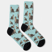 Chaussette Illustration de loutre mignonne (Droite)
