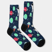 Chaussette illustration de motif spatial (Droite)
