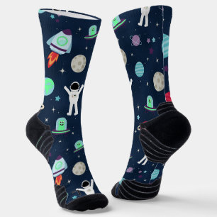 Chaussette illustration de motif spatial
