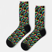 Chaussette Illustration de serpent coloré (Gauche)