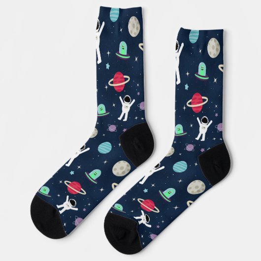 Chaussette Illustration du Motif spatial (Gauche)