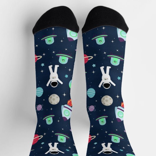 Chaussette Illustration du Motif spatial (Haut)