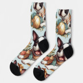 Chaussette Illustration du Terrier Vintage de Boston (Gauche)