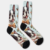 Chaussette Illustration du Terrier Vintage de Boston (Droite)