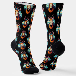 Chaussette Illustration d'une tête de chamois