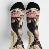 Chaussette Illustration sans couture Retro Xoloitzcuintle (Haut)