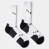 Chaussette Image cinq étoiles Texte étoiles Imprimé Stylé Sup (Droite)