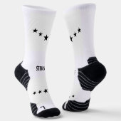 Chaussette Image cinq étoiles Texte étoiles Imprimé Stylé Sup (Angulaire)