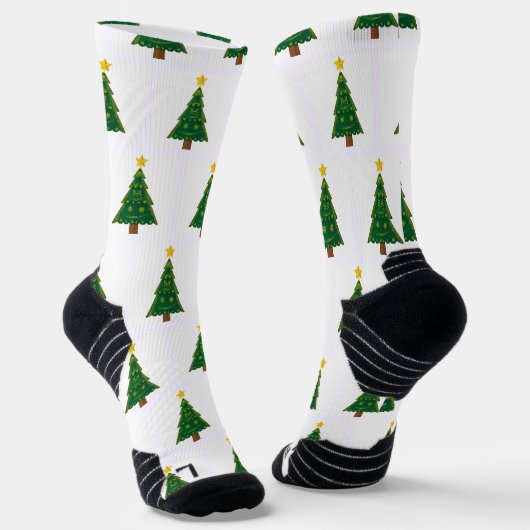 Chaussette Image de l'arbre de Noël Athlétisme haute performa (Angulaire)