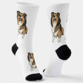 Chaussette Image de Sheltie dessin animé (Angulaire)