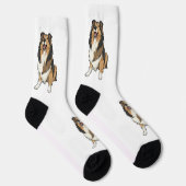 Chaussette Image de Sheltie dessin animé (Droite)
