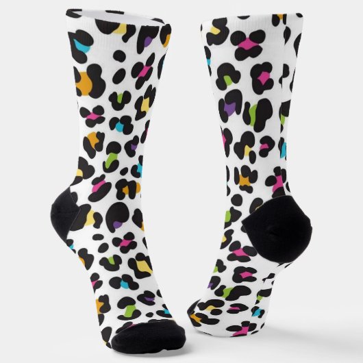 Chaussette Impression d'animal léopard guépard arc-en-ciel co (Angulaire)