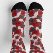 Chaussette Impression d'animaux d'hiver à l'aquarelle rustiqu (Haut)