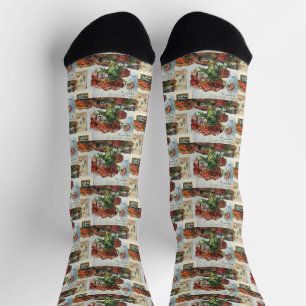Chaussette Impression d'art vintage de Gauguin Nature morte a