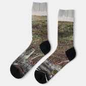 Chaussette Impression de Currier et Ives de Brooklyn, 1886 (Gauche)