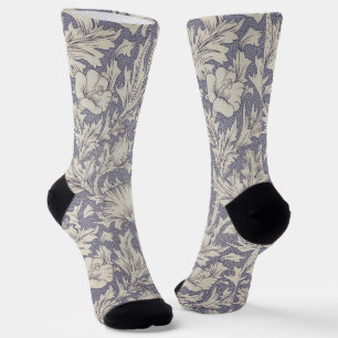 Chaussette Impression de papier peint Horn Poppy de William M