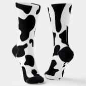 Chaussette Impression de vache noire et blanche (Angulaire)