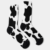 Chaussette Impression de vache noire et blanche (Droite)