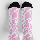 Chaussette Impression de vache rose (Haut)