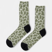 Chaussette Impression de vache verte Sage (Gauche)