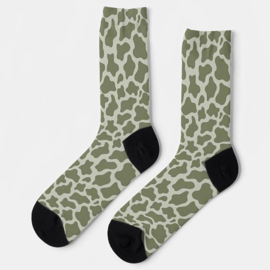 Chaussette Impression de vache verte Sage (Gauche)