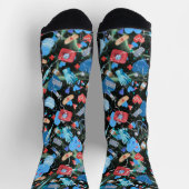 Chaussette Impression Médicale sur Arrière - plan noir (Haut)