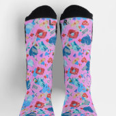 Chaussette Impression Médicale sur Arrière - plan rose solide (Haut)