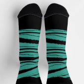 Chaussette Impression noire turquoise (Haut)