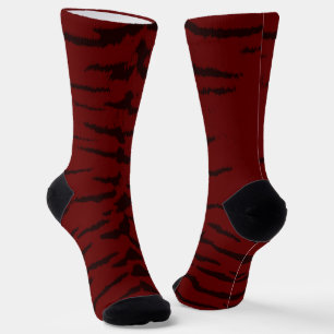 Chaussette Impression numérique Tigre Rouge