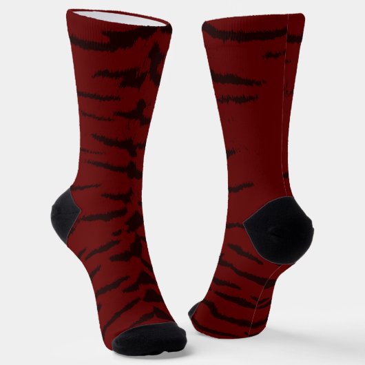 Chaussette Impression numérique Tigre Rouge (Angulaire)