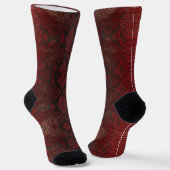 Chaussette Impression Python rouge et noir (Angulaire)