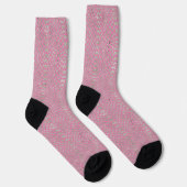 Chaussette Impression serpent argent rose (Droite)