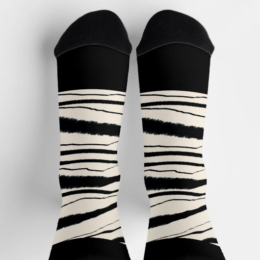 Chaussette Impression Zebra (Haut)