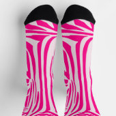 Chaussette Impression zèbre rose (Haut)