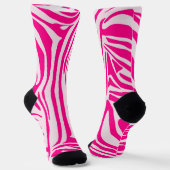 Chaussette Impression zèbre rose (Angulaire)