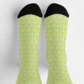Chaussette Impressionniste Floral Minimaliste Chartreuse (Haut)