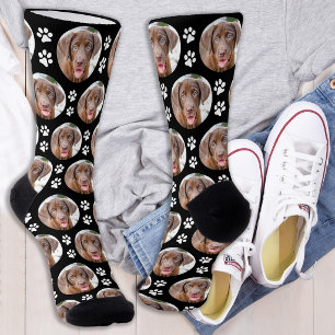 Chaussette Impressions de pattes de chien personnalisées amus