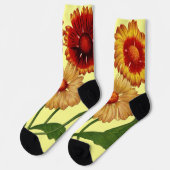 Chaussette imprimé fleurs de gaillardia (Gauche)