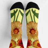 Chaussette imprimé fleurs de gaillardia (Haut)
