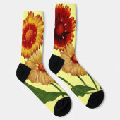 Chaussette imprimé fleurs de gaillardia (Droite)