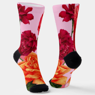 Chaussette imprimé rose