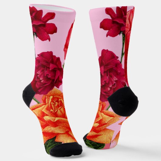 Chaussette imprimé rose (Angulaire)