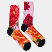 Chaussette imprimé rose (Droite)